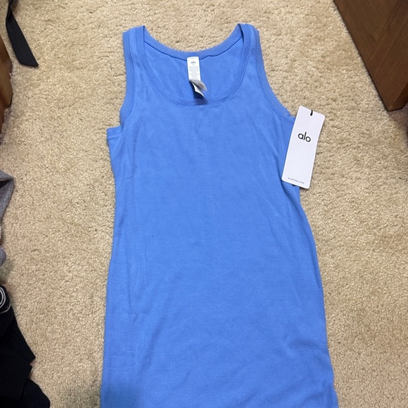 alo dress blue Tennis Club Sweater Knit Dress - Navy/Ivory
